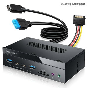 �y���������z5.25�C���` USB 3.2 PC�t�����g�p�l���J�[�h���[�_�[�b�I�[�f�B�I�|�[�g�t���bSD/microSD�����J�[�h���[�_�[�bUSB3.2 Type-E Key-A 20�s���w�b�_�[��USB3.0�w�b�_�[��15�s��SATA�d���R�l�N�^