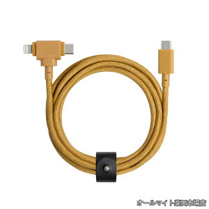 �y���������zUnion�i�l�C�e�B�u���j�I���jBelt Cable Duo ? 1.5m �����͕ґg���j�o�[�T���[�d�P�[�u�� ? �Đ��f�ސ� ? 2-in-1 �}���`�f�o�C�X MFi�F�؃R�l�N�^�[�ALightning�����Type-C�f�o�C�X�����i�N