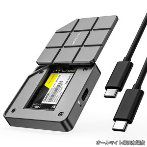 �y���������zUSB to M.2 NVME SATA SSD�G���N���[�W���A10Gbps USB C 3.2 Gen2 to NVMe PCIe SATA NGFF �\���b�h�X�e�[�g�h���C�u �A���~�j�E���O�t���P�[�X 2230 2242 SSD�p �H��s�v�̎��t�� �ő�8TB�Ή�
