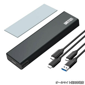 �y���������zSSD M.2 �O�t�� �P�[�X SATA/NVMe PCIe���Ή� USB3.2 Gen2 10Gbps M key M&B key NGFF 2280 2260 2242 2230�Ή� �����]�� WTSSD-E01-BK Enclosure �n�[�h�h���C�u�P�[�X