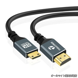 �y���������z�����^ 8K 4K Mini HDMI �P�[�u�� 5M �_�� �\�t�g �X���� ���� 48Gbps 4K@120Hz Mini HDMI 2.1�R�[�h �J�����A�r�f�I�J�����A�^�u���b�g�A�O���t�B�b�N�X/�r�f�I�J�[�h�A�m�[�g�p�\�R���ɑ�
