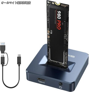 �y���������zm.2 ssd �O�t���P�[�X �ANVME��SATA���Ή� SSD�h�b�L���O�X�e�[�V���� USB-C 10Gbps nvme ssd �P�[�X�AM.2 SSD M�L�[/B+M�L�[ �Ή� �A���~➑́A�������M�A�z�b�g�X���b�v�C�K�� 2230 2242 2260 2280