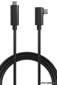 �y���������zUSB-C & USB-C �P�[�u�� 5m 60W USB PD�Ή� 10Gbps L���R�l�N�^ AOC�P�[�u�� ���t�@�C�o�[ �y Oculus Quest�AMeta Quest2/3 �Ή��z �u���b�N DH-CCLO50BK