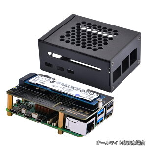 �y���������z���^���P�[�X�� N04 PCIe M.2 Key-M NVMe SSD PCIe �y���t�F�����{�[�h Raspberry Pi 5 �p