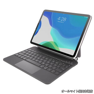 �y���������zHL128 iPad Air 4/5/6�AiPad Pro /11�Ή��X�}�[�g�}�O�l�b�g�t���[�e�B���O�f�U�C���A�g���b�N�p�b�h�t���L�[�{�[�h�P�[�X�A7�F�o�b�N���C�g�A���{��z��A�u���b�N