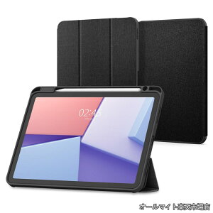 �y���������ziPad Air 11�C���` M4/M3/M2 (2026/2025/2024) iPad Air 10.9�C���` (2022/2020) �P�[�X �X�^���h �ϏՌ� ���菝�h�~ �t�@�u���b�N �I�[�g�X���[�v �A�[�o���E�t�B�b�g ACS07754 (�u���b�N)