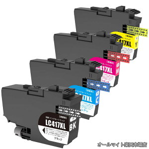 �y���������zLC417XL �C���N�J�[�g���b�W ���e�ʃu���U�[ Brother LC417XL4�F�C���N�Ή�Brother �Ή�Brother MFC-J7600CDW MFC-J5800CDW MFC-J7500CDW HL-J7010CDW�v�����^