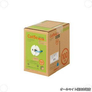 �y���������zLAN�P�[�u�� 100m ����p RoHS�w�ߑΉ� CAT5e �u���[ LD-CT2/BU100/RS