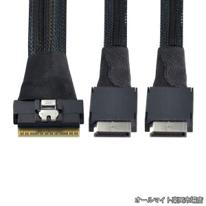 �y���������z1.64�t�B�[�g SlimSAS - Oculink�P�[�u���ASFF-8654 8i 1 to 2 SFF-8611 4i�P�[�u�� �T�[�o�[ �X�C�b�` ���[�^�[ �n�[�h�h���C�u�p