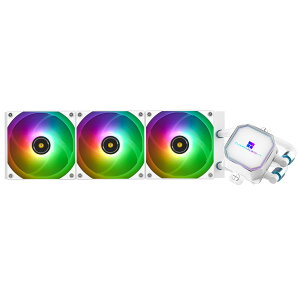 �y���������zFrozen Prism 360 White ARGB ����CPU�N�[���[�A360��p��T�C�YARGB�A120mm PWM�t�@��×3�AS-FDB�x�A�����O�AAMD/AM4/AM5�AIntel LGA 1150/1151/1200/ 2011/1700/1851�p�I�[���C����������N�[���[