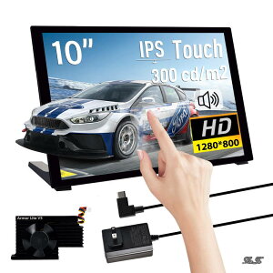 �y���������z10.1�C���` �Ód�e�ʎ��^�b�`�X�N���[�� Raspberry Pi�p HDMI���j�^�[ IPS 1280X800 LCD�f�B�X�v���C Raspberry Pi 5/4B/3B+/3B/B+�p�f���A���X�s�[�J�[�t�� Raspberry Pi�{�[�h�����t���邽�߂̃}