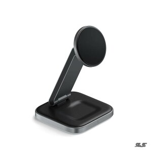 �y���������z2 in 1 ���C�����X�[�d�� Qi2 15W �f���A�����C�����X�[�d�X�^���h �}�O�l�b�g�� �܂肽���ݎ��g���x���[�d�X�e�[�V�����AiPhone 17�`12 �V���[�Y�AAirPods Pro 4/3/2 �Ή�