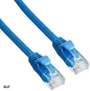 �y���������zLAN�P�[�u�� CAT6A 20m �ܐ܂�h�~�R�l�N�^ ���炩 �u���[ LD-GPAYC/BU20