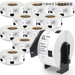 �y���������z39mm x 48mm DK-1220 620��/�� ���M�X�e�b�J�[�����x���v�����^�[ QL-800 QL-820NWB QL-700 QL-550 QL-720NW QL-650TD 10���[���Z�b�g�A�u���U�[Brother�ƌ݊����̂��� DK���x�� ���v6200��