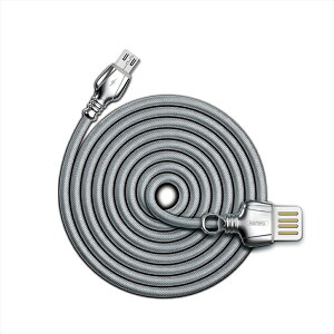 �X�}�z �[�d�� REMAX ���}�b�N�X microUSB �}���[�d �]���P�[�u�� 2.1A 1.0m KING �V���o�[ ���� �������̂��� ������� ������ 3�J���[ �yRC-063m�z