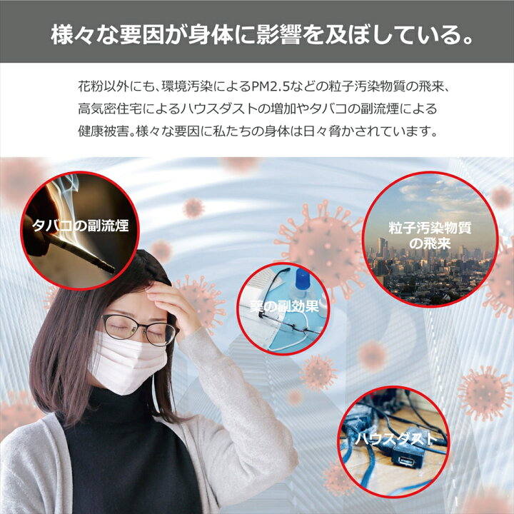 楽天市場】ポータブル 空気浄化機 空気清浄 首掛け 卓上 マイナス 