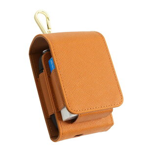 プルームエス 対応 ケース プルームS 対応 ケース Ploom S 対応 カバー サフィアーノ PU レザー コンパクト ポーチ マグネット式 カラビナ付き 電子たばこ 本体 たばこスティック 収納ホルダー H