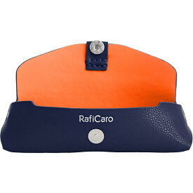 メガネケース 革 おしゃれ 大人 かわいい スリム レザー 細め 眼鏡ケース 眼鏡入れ バイカラー ツートーン ツートン メガネ めがね オーバル スクエア 収納 牛革 マグネットボタン ラクラク開閉 ステッチ 革小物 ハンドメイド プレゼント RafiCaro ブランド