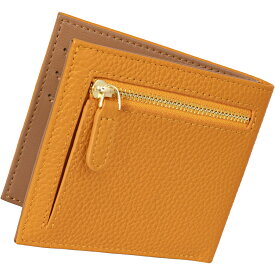 【クーポン使用2980円】 二つ折り財布 レディース 牛革 薄型 ミニ財布 二つ折り 薄い財布 財布 革 大容量 コンパクト バイカラー YKKファスナー 薄い 二つ折 小さい財布 小銭入れ カードケース キャッシュレス ミニウォレット RafiCaro ブランド 送料無料 ギフト 対応 S