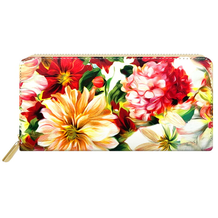 楽天市場】本革 長財布 レディース 財布 イタリア製 フラワー 花柄 花 