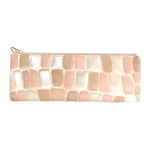 本革 ペンケース レディース 筆箱 ステンドグラス エナメル コンパクト ペン ケース スリム ペンポーチ 小物入れ 小物 筆記用具 文房具 ケース 文具 収納 レザー ふでばこ ポーチ わいい おし