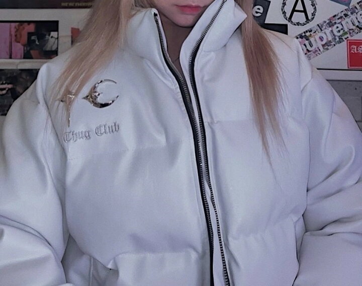 楽天市場】日本未入荷 Thug Club Leather Puffer Jacket Black  