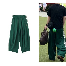 日本未入荷 ニードルズ × LHP H.D. トラックパンツ ポリスムース グリーン Needles x LHP H.D. Track Pants Poly Smooth Green QV1595