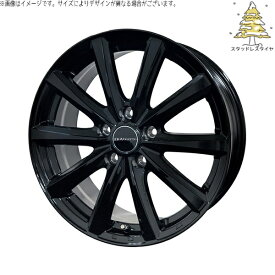 軽自動車専用 カスタムサイズ 165/55R15 スタッドレスタイヤ ホイール 4本セット 新品 | おすすめ輸入タイヤ × コスミック (COSMIC) D.TEN ブラック 15インチ 5.5J +43 4穴100