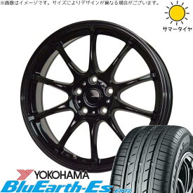 フォレスター 215/55R17 サマータイヤ ホイール 4本セット 新品 | ヨコハマタイヤ (YOKOHAMA) ブルーアース ES32 × ホットスタッフ (HOTSTUFF) Gスピード G07 メタリックブラック 17インチ 7J +45 5穴100