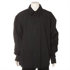 【中古】ヴィトン 23SS コットン シャツ 4L メンズ ブラック RM231 アイコニック カラー シャツ