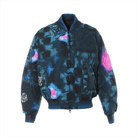 【中古】ヴィトン 21AW コットン×ナイロン 中綿ジャケット 50 メンズ ブルー HLB05EDR2 Solt Print Bomber