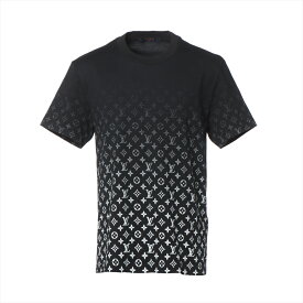 【中古】ヴィトン 22SS コットン Tシャツ L メンズ ブラック RM221Q グラディエント