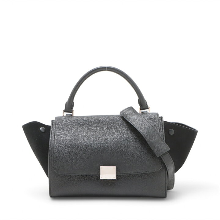 楽天市場】【中古】セリーヌ トラペーズ レザー×スエード 2WAY 