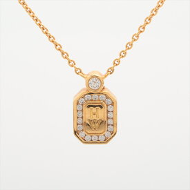 【中古】ハリーウィンストン HWロゴ ダイヤ ネックレス 750(YG) 4.7g