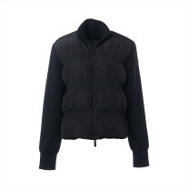 モンクレール ダウンジャケット CARDIGAN ニット切替 紺 S 近年モデル 