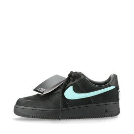 【中古】ティファニー×ナイキ AIR FORCE 1 スエード スニーカー 28cm メンズ ブラック DZ1382-001 1837 ティファニー コラボ 替えヒモ 箱あり