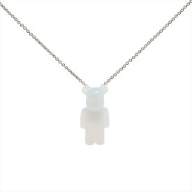 【中古】バカラ×ベアブリック ネックレス 925×クリスタル ホワイト×シルバー