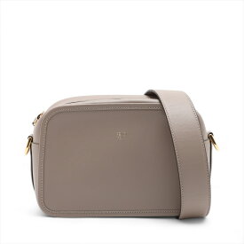 【中古】フェンディ キャム レザー ショルダーバッグ グレー 8BT287
