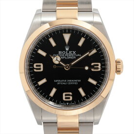 【中古】ロレックス エクスプローラー36 124273 SS×YG SS×YG AT 黒文字盤