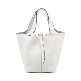 【中古】エルメス ピコタンロック18 PM トリヨンクレマンス ニューホワイト ゴールド金具 B:2023年