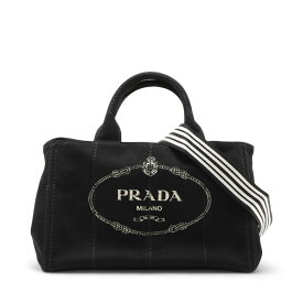 【中古】プラダ カナパ キャンバス 2WAYハンドバッグ ブラック