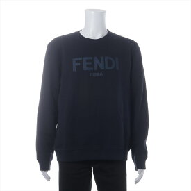 【中古】フェンディ 24年 コットン スウェット XL メンズ ネイビー FY0178 スレ シワ有