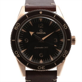 【中古】オメガ シーマスター 300 コーアクシャル マスタークロノメーター 234.92.41.21.10.001 ブロンズ ブロンズ×革 AT 黒文字盤