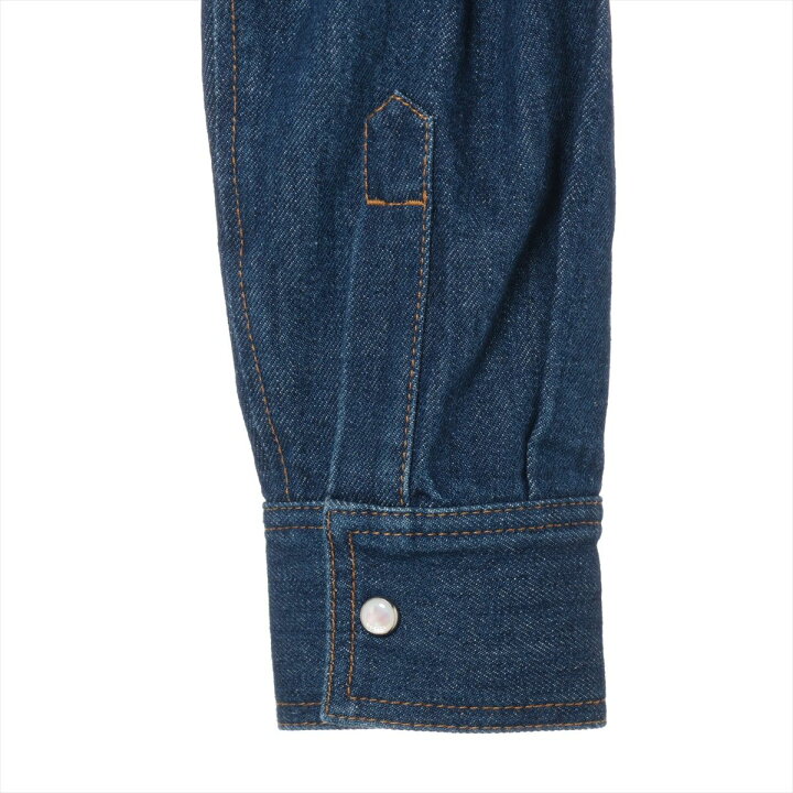 楽天市場】【中古】グッチ コットン シャツ 38 レディース ネイビー 