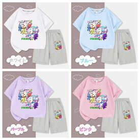 ピクミン4 子供服 子供用 半袖 アニメ キャラクター tシャツ（tシャツ＋半ズボン 上下セット） 多色から選択可能 速乾 防臭 ブラックゆったり 男の子 女の子 夏服 tシャツ キッズ 通気性 2024新品登場 人気 かわいい 快適