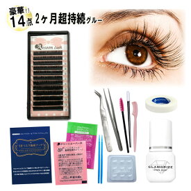 【送料無料】【 2ヶ月超持続グルー ★ ミックスケース 】今すぐできる豪華14点セット 3mL 日本製グルー まつげエクステ マツエクキット エクステキット セルフ まつ毛エクステ マツエクセット 中上級セット ミンク