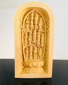 【すぐに使える10%OFFクーポン】黄楊一杢彫り 十三仏 【送料無料】日々拝するご仏壇に安置できる木彫りの十三仏!