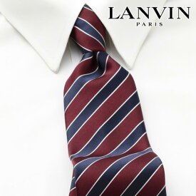 [土日祝も発送] ランバン LANVIN ネクタイ LVJ-238（エンジ）[ブランドネクタイ メンズ おしゃれ 新作 結婚式 新社会人 新生活 卒業 入社 昇進 お祝い バースデー 贈り物 ギフト 父の日 プレゼント][ラッピング無料]