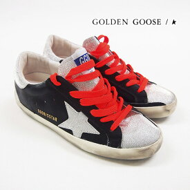 [土日祝も発送] ゴールデングース【47,000円→41,700円】GOLDEN GOOSE レディーススニーカー（ブラック）GD-011[ブランド 本革 レディース 新作 新生活 お祝い 誕生日 バースデー 贈り物 ギフト 父の日 プレゼント]