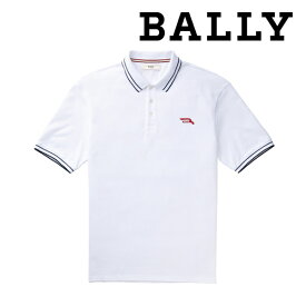 [レビュー特典][土日祝も発送] バリー【19,800円→13,000円】BALLY ポロシャツ（ホワイト）BA-171[半袖 ブランド メンズ 綿100％ コットン100％ 通勤 シンプル カジュアル 新作 新生活 お祝い 誕生日 バースデー 贈り物 ギフト 父の日 プレゼント]